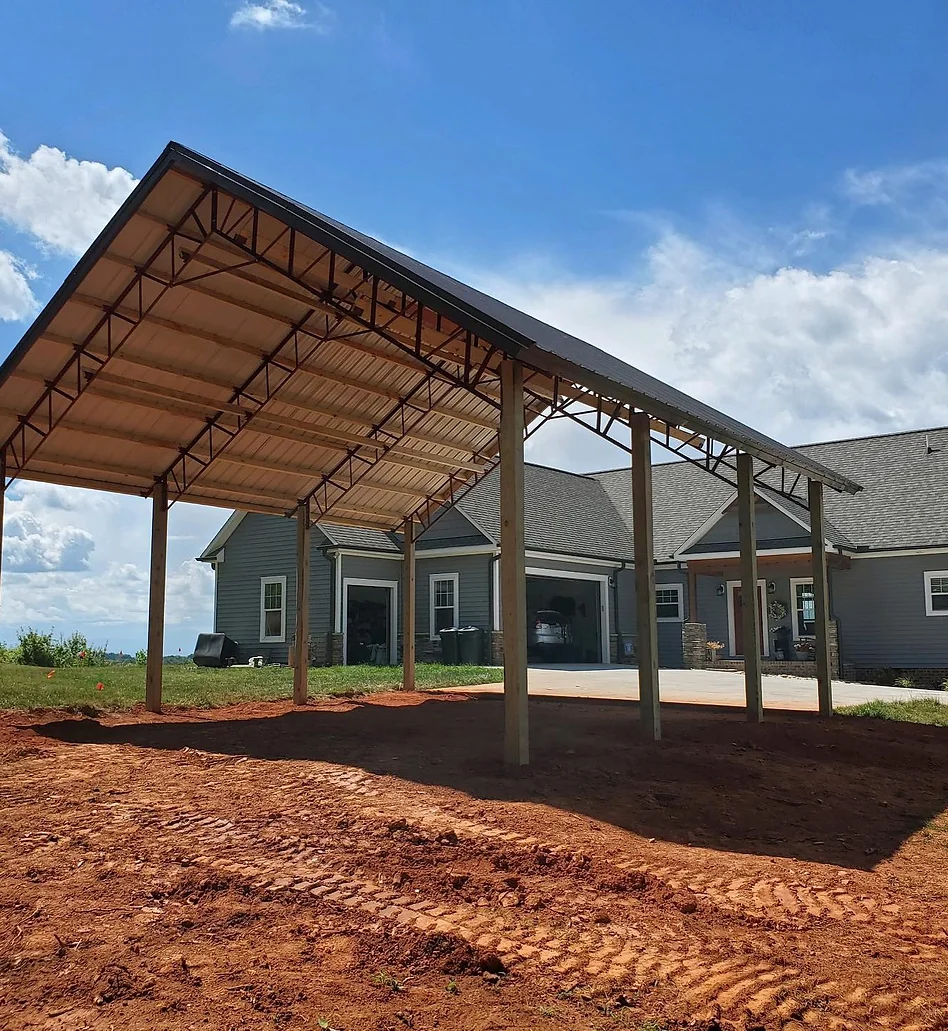 Steel carport build